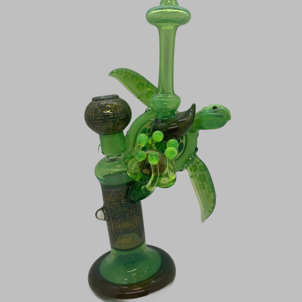 burtoni toke glass turtle bubbler - shell shock