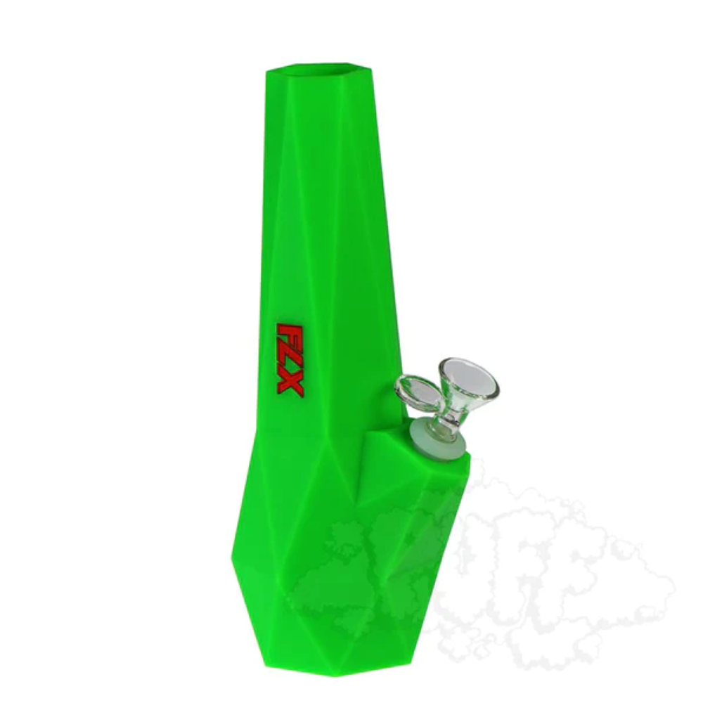 FLX solenoid silicone bong green- shell shock