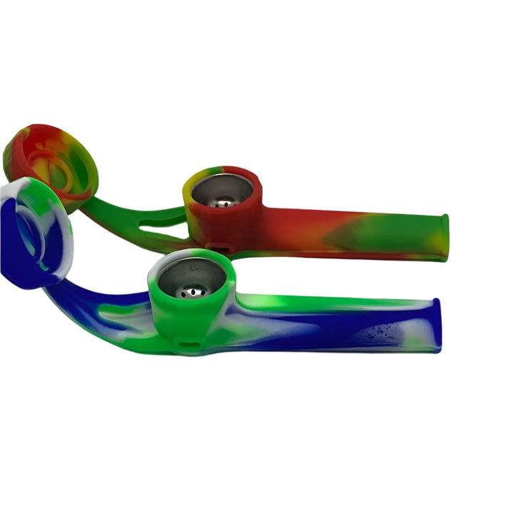 Silicone Pipe Metal Bowl With Lid - Shell Shock