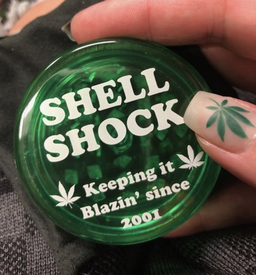 Shell Shock acrylic herb grinder - shell shock