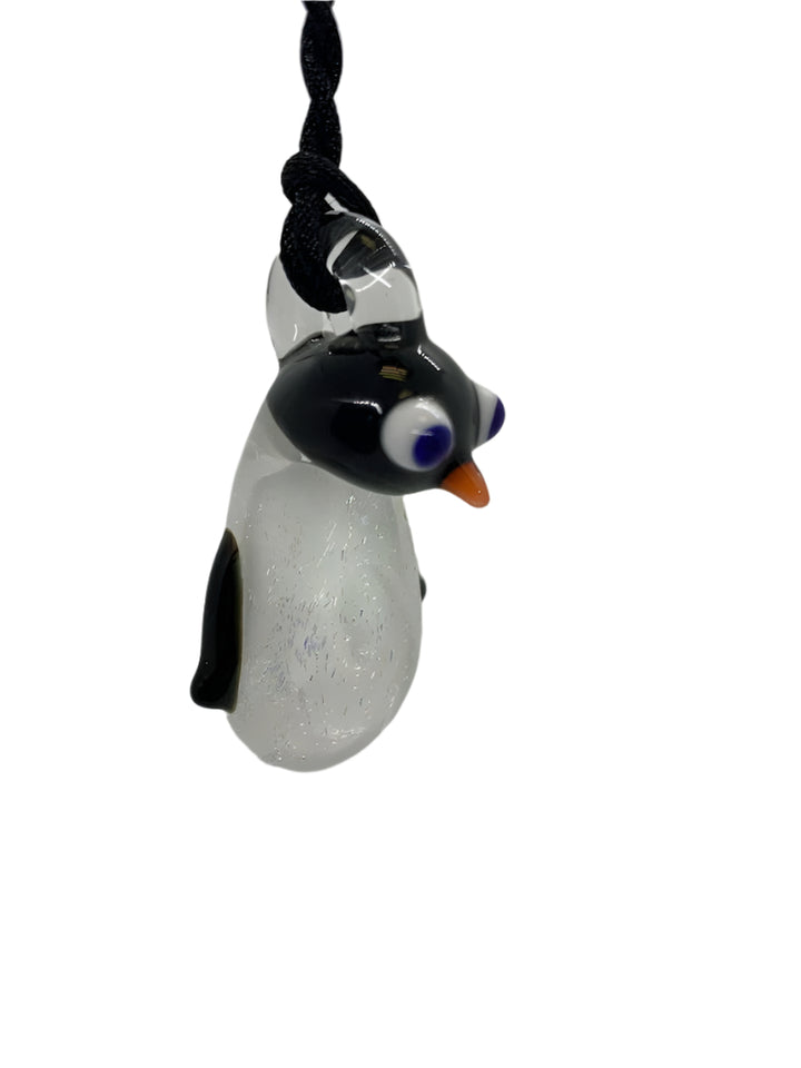 Ed Wolfe Glass Penguin Pendant - Shell Shock