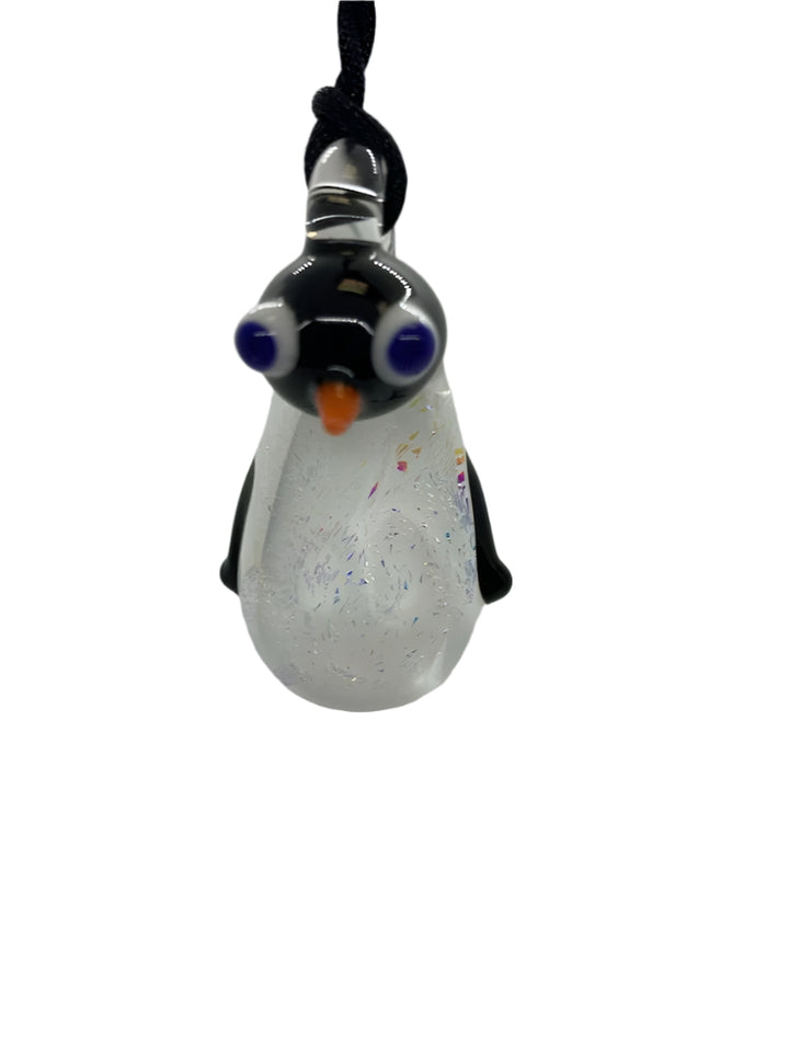 Ed Wolfe Glass Penguin Pendant - Shell Shock