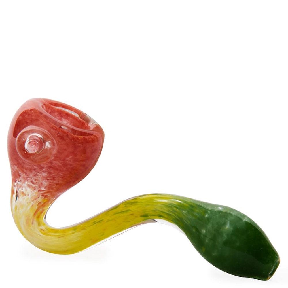red eye rasta sherlock glass pipe - shell shock