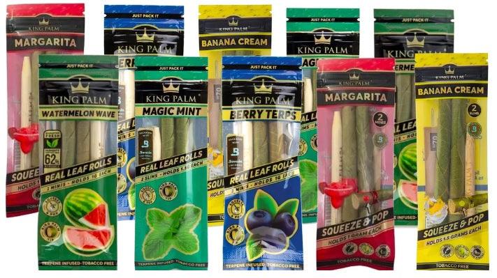 King Palm pre-rolled wraps in assorted flavours