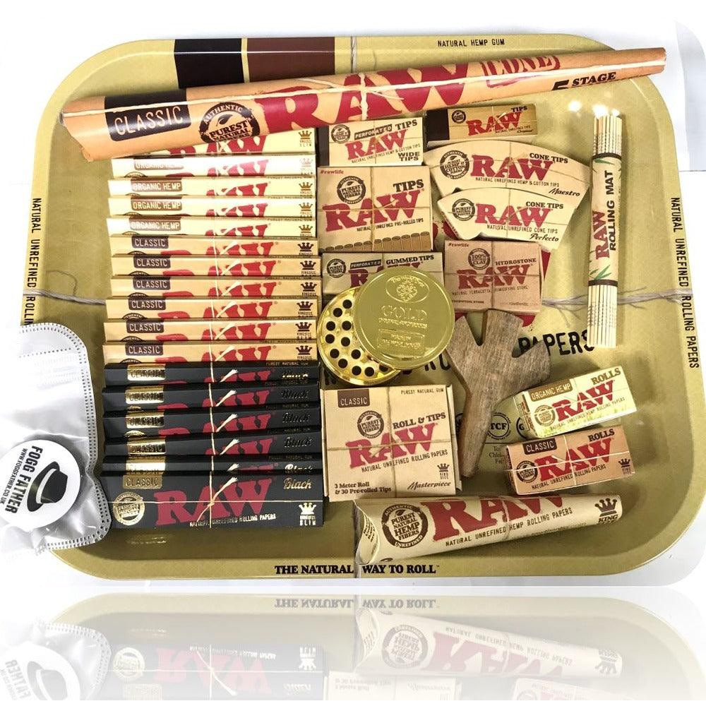 tray filled with raw products shell shock420
