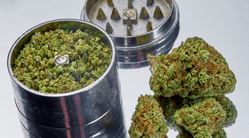 Grinder and weed for rolling joint Shell Shock