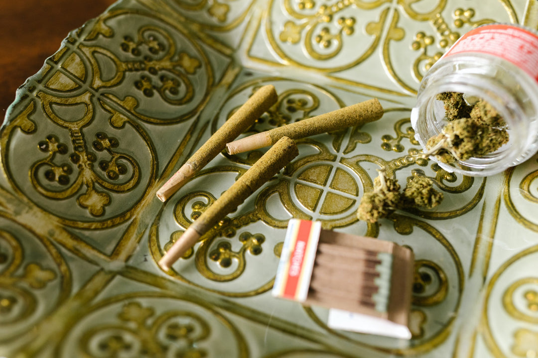 Pre-rolled joint on table - Shell Shock