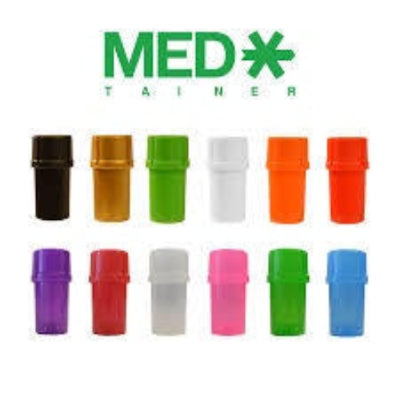 Medtainer acrylic grinder & stash - Shell Shock
