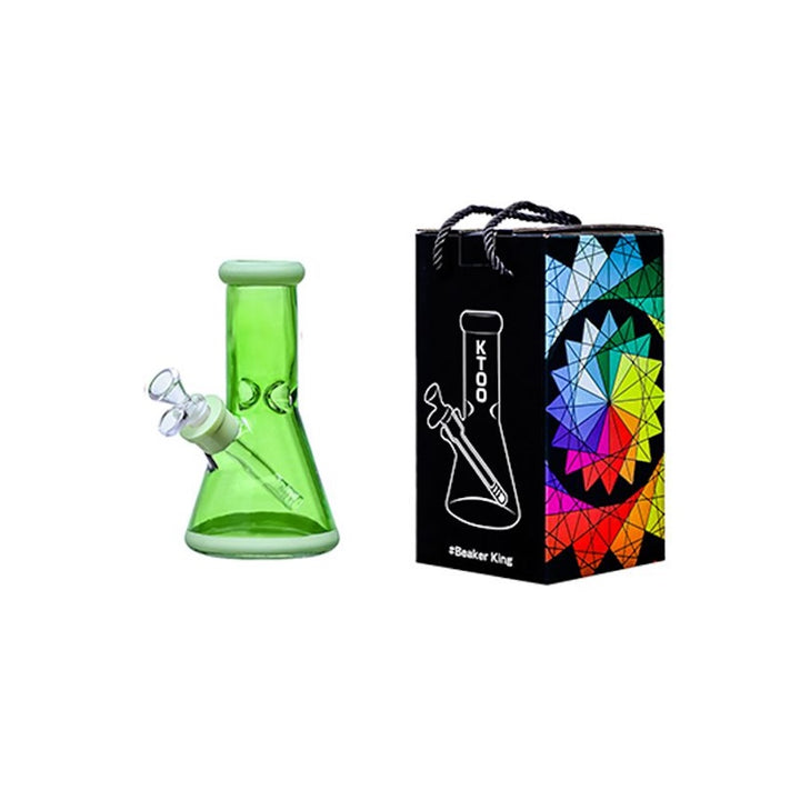 8 inch glass bong green - Shell shock 