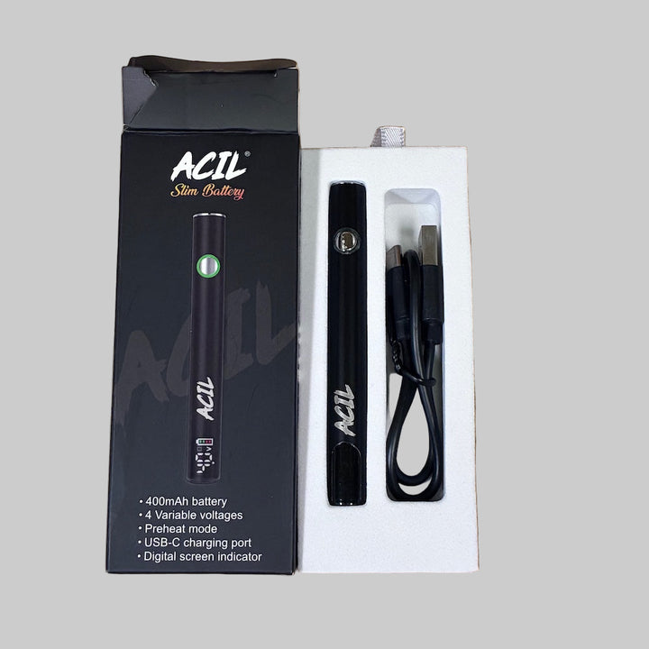 Acil slim 510 pen battery on a white backround