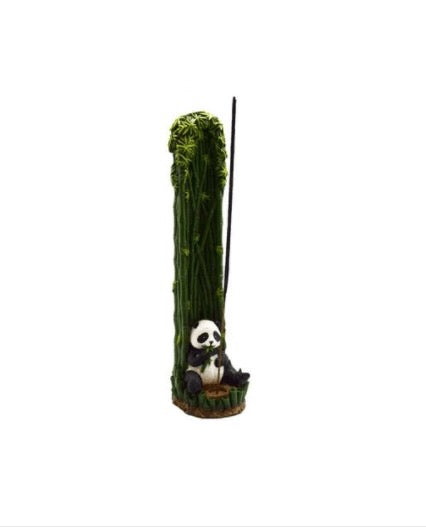 panda and bamboo incense burner - shell shock