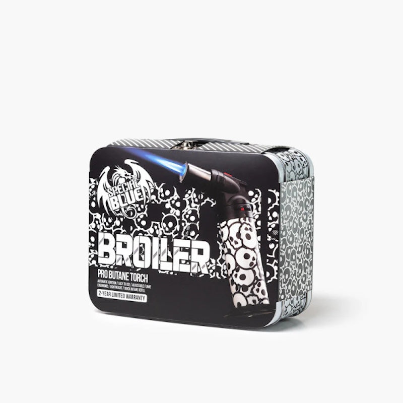 broiler skullz special blue torch lighter - shell shock