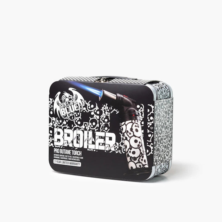 broiler skullz special blue torch lighter - shell shock