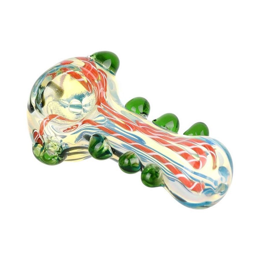 Conscious flow glass pipe with beads - Shell Shock