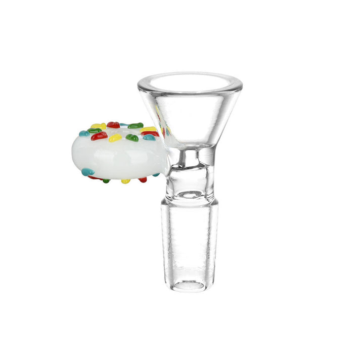 Donut Handle 14mm replacement glass bowl - Shell Shock