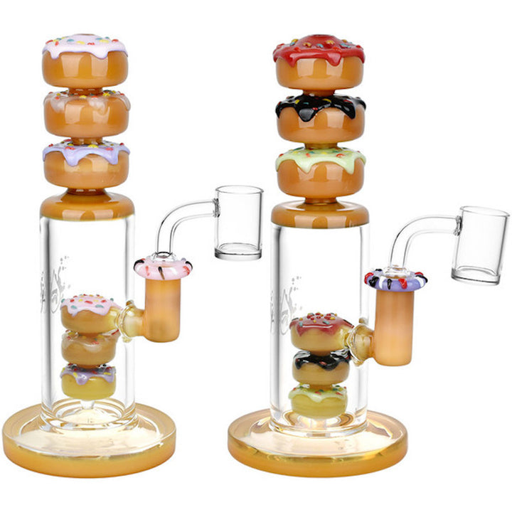 Donut on donuts dab rig with banger - Shell Shock
