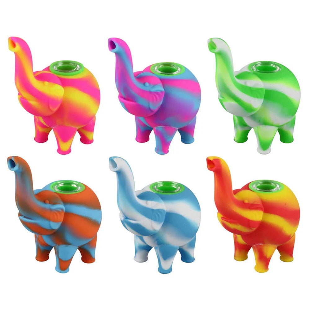 Elephant Silicone Bubbler - Shell Shock