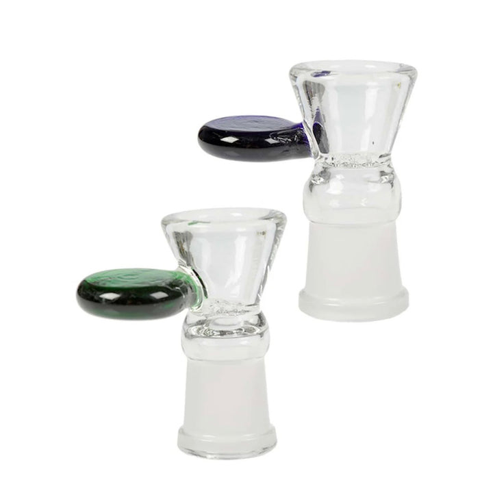 14mm glass female replacement bowl with handle - Shell Shock