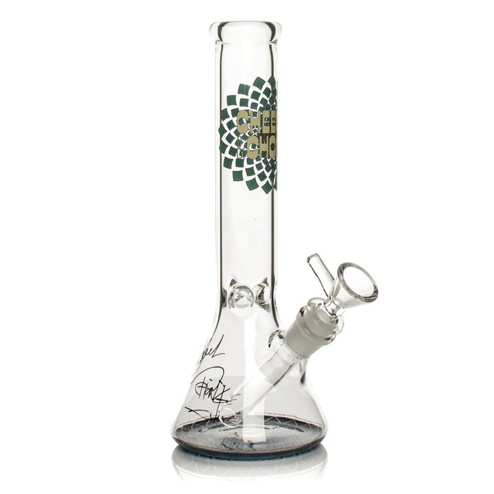 a cheech and chong glass bong on a white background