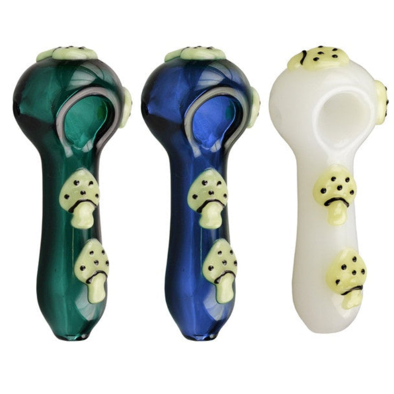 Glow in the dark mushroom pipe - shell shock