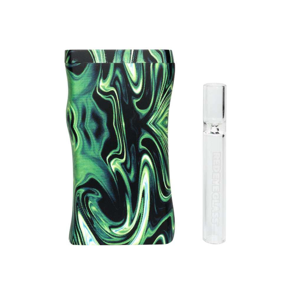 Red Eye Green Dugout with Glass One Hitter - Shell Shock