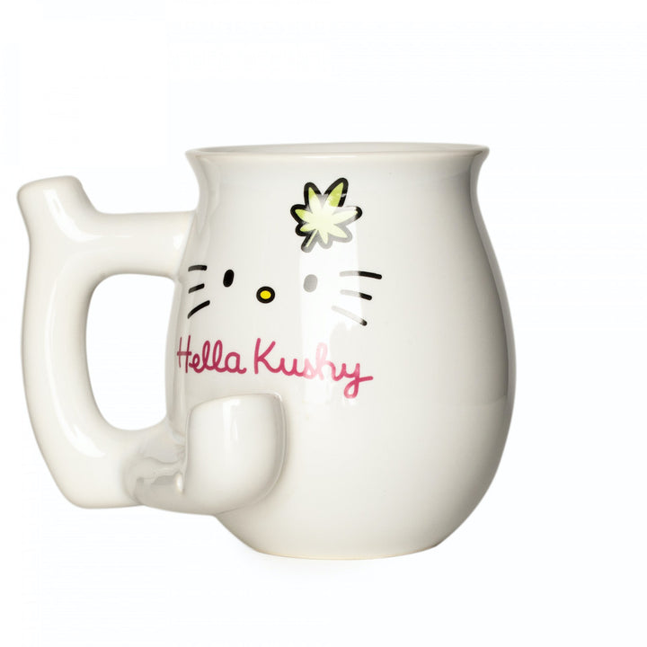 Hello Kushy ceramic mug pipe - Shell Shock