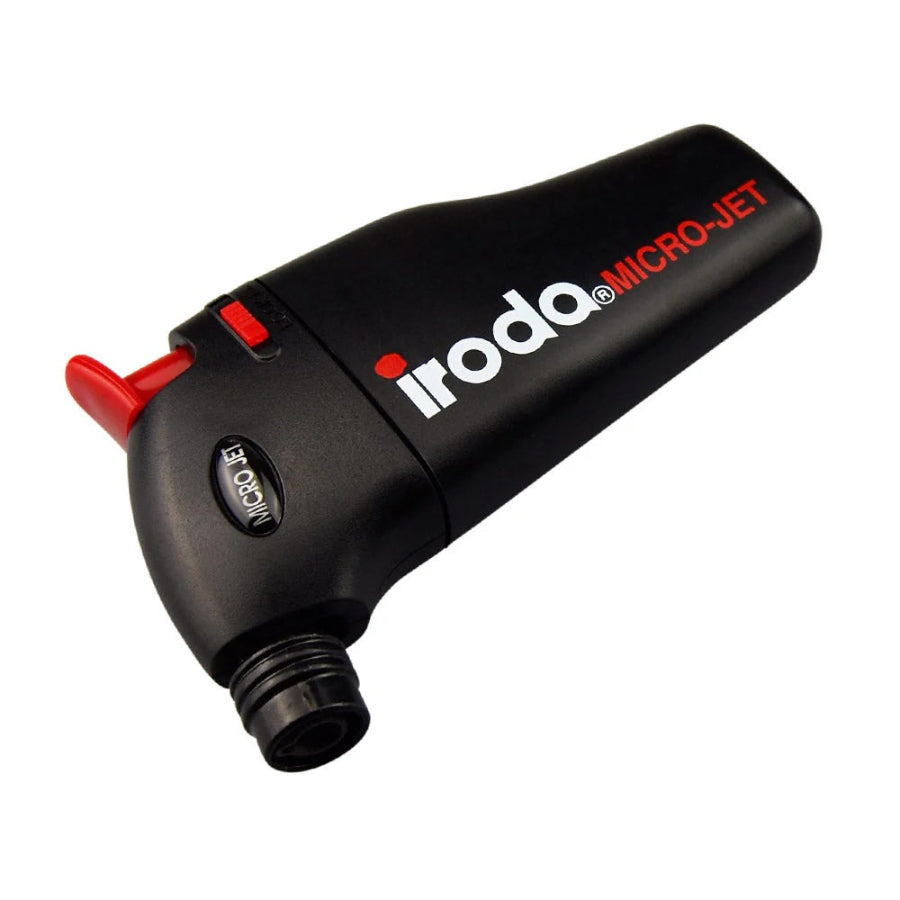 a black iroda micro jet torch on a white background