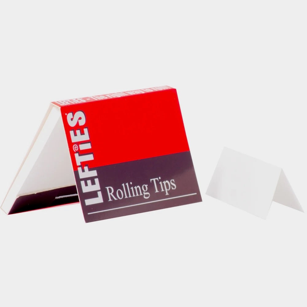 Box of Lefties Rolling Tips on a white background