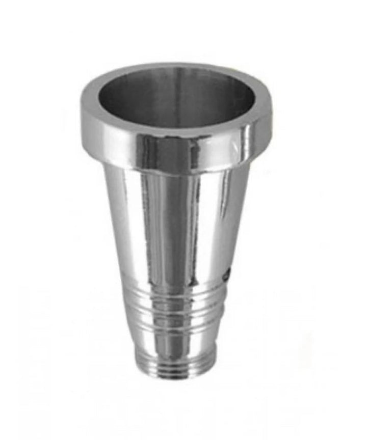metal hookah adapter piece on a white background