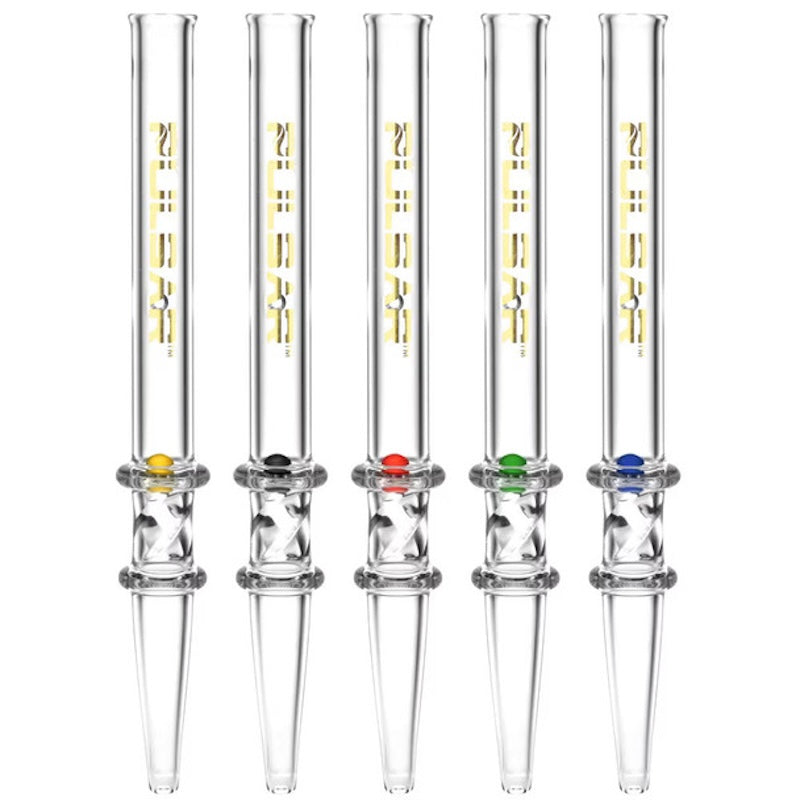 Pulsar quartz straw with spin pearl - Shell Shock