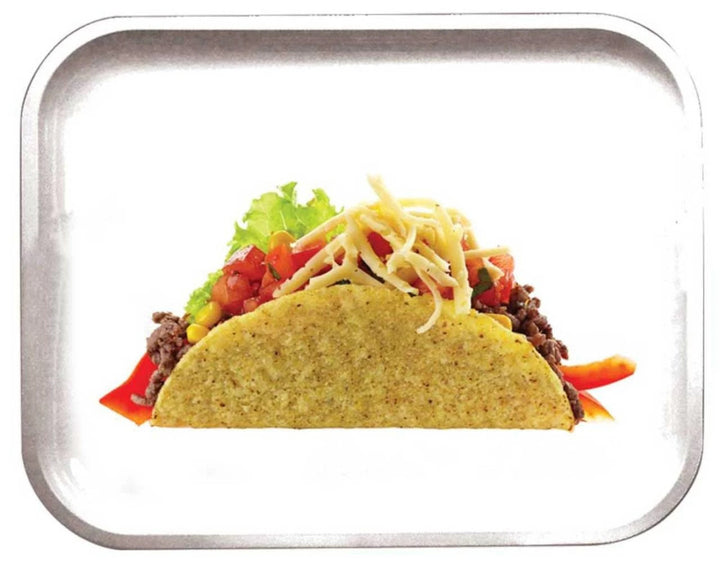 a taco rolling tray on a white background