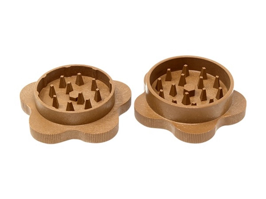 Two brown silicone mold sets on a white background