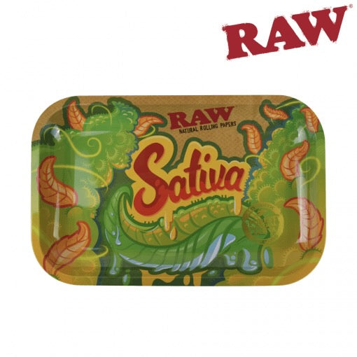raw rolling tray sativa small - shell shock