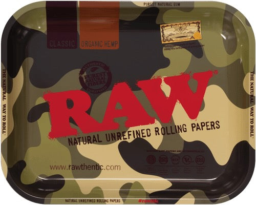 raw rolling tray large camo - shell shock