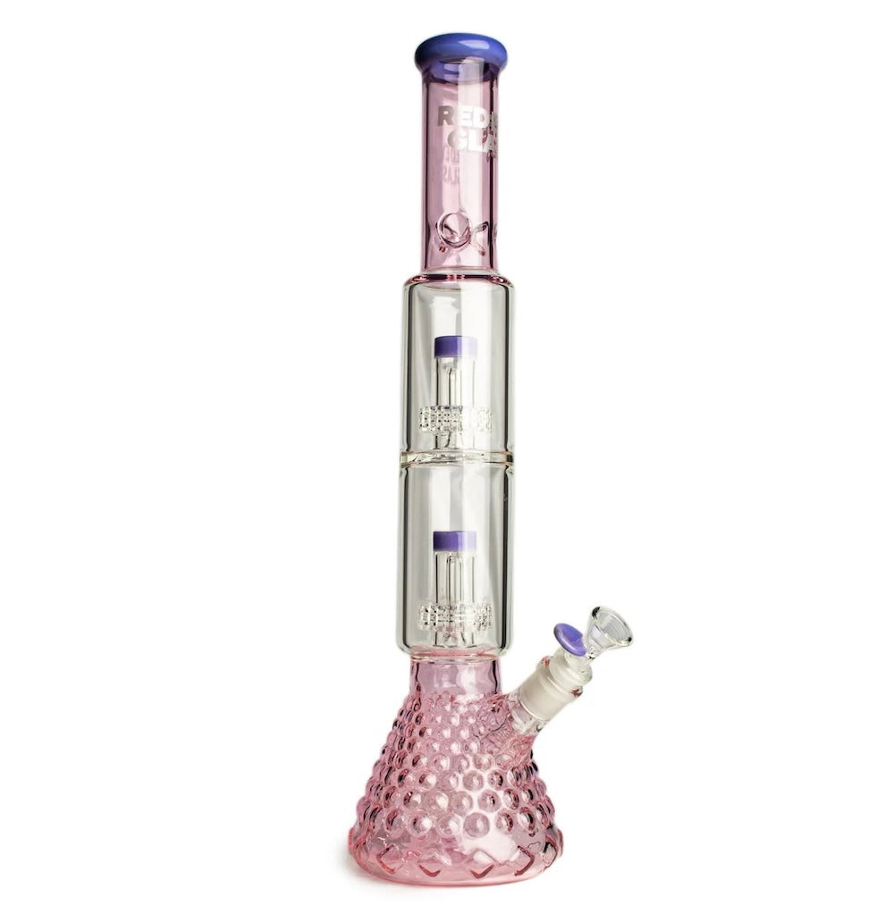 Red Eye 18" Heracles beaker bong w/ dual matrix perc - Shell Shock