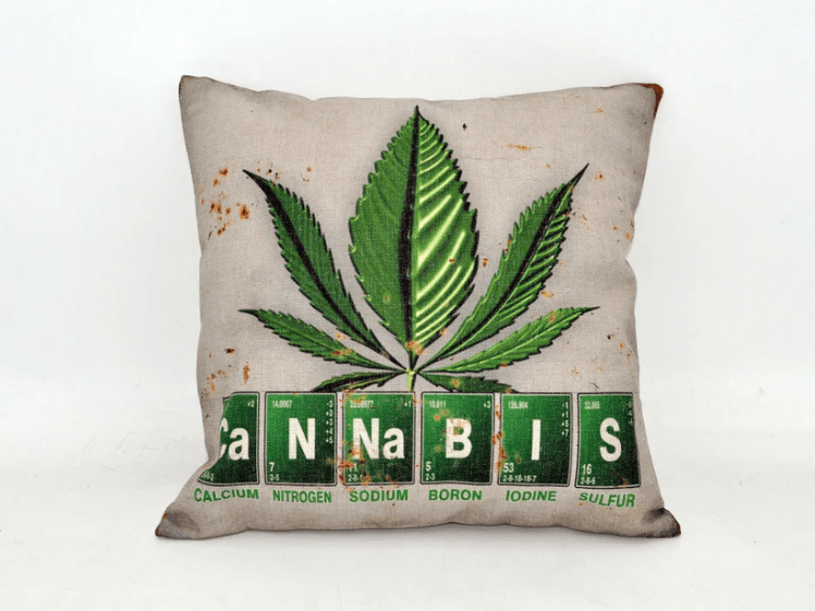 Cannabis throw pillow - Shell Shock