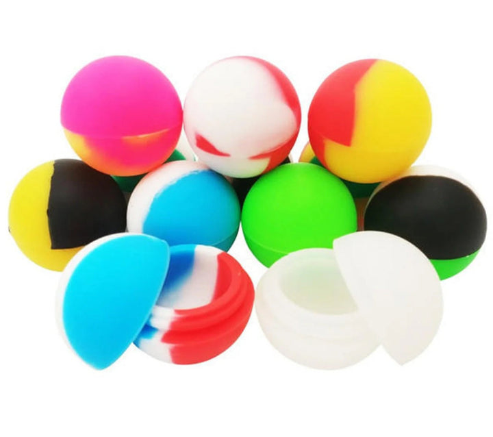 Colorful rubber balls on a white background