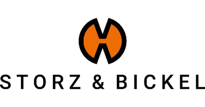 Logo of Storz & Bickel with an orange and black 'H' on a white background