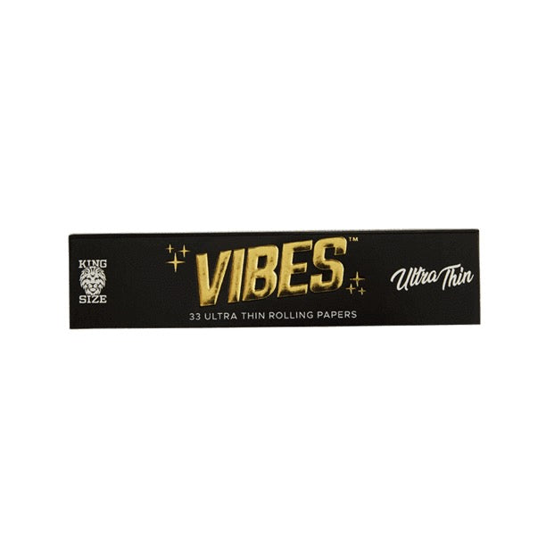 vibes kingsize ultra thin rolling papers - shell shock