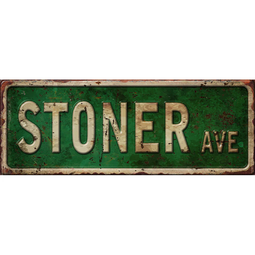 Stoner Ave metal sign - Shell Shock