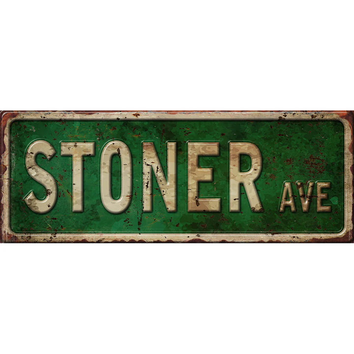 Stoner Ave metal sign - Shell Shock