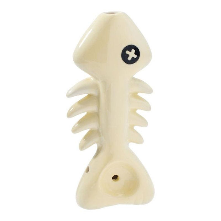Wacky bowlz fish skeleton ceramic pipe - shell shock