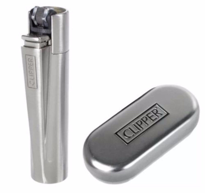clipper metal silver lighter