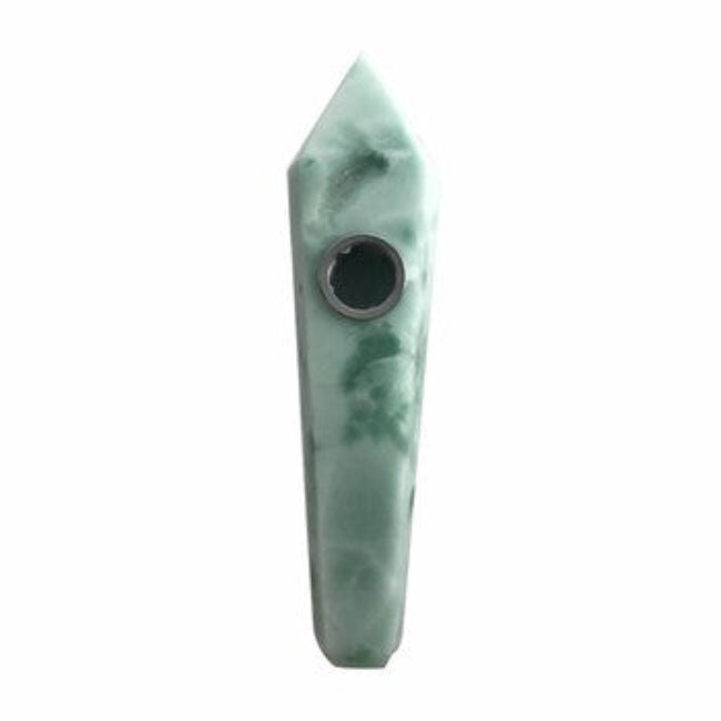 green snowflake crystal pipe - shell shock