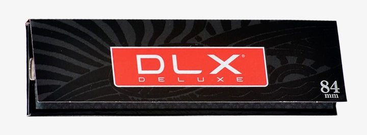 DLX Deluxe packaging with red and white logo on a black background