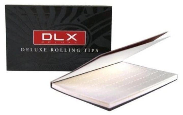 DLX Deluxe Rolling Tips packaging with a black and red design.