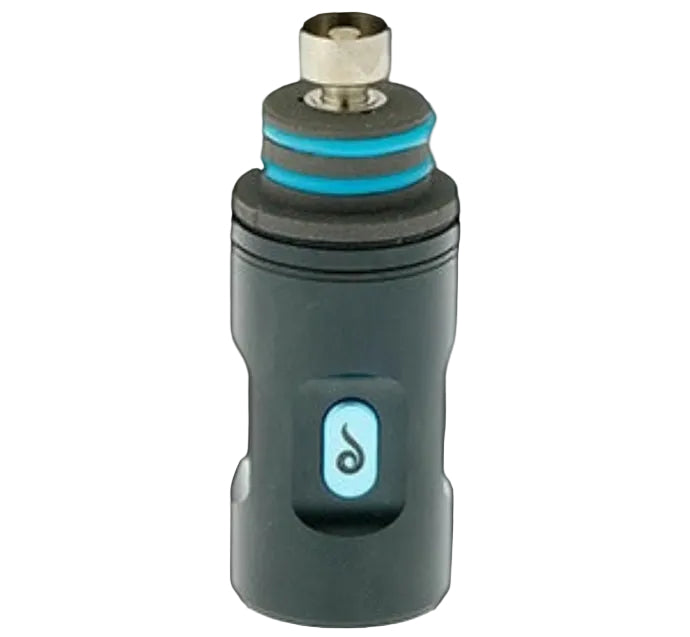 A black heat exchanger with a Dr.Dabber logo on a white background