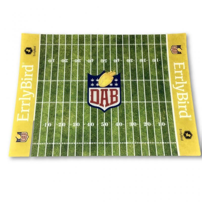 silicone mat with football field design and 'Errly Bird' branding on a white background