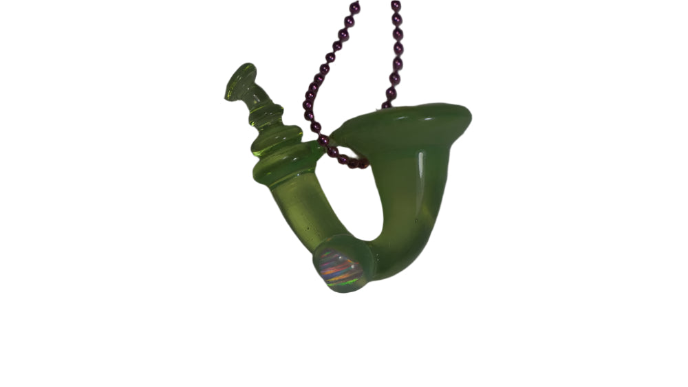 glass pendant - shell shock