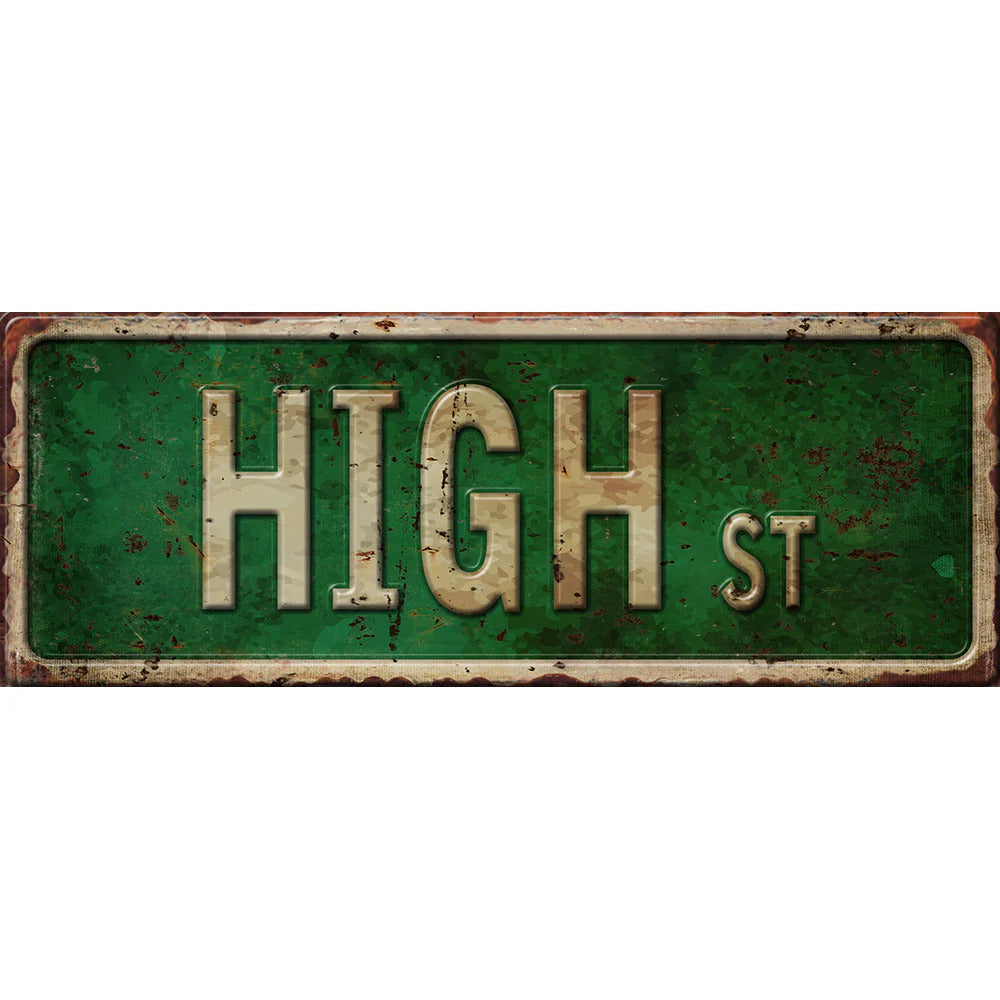 high Street metal Sign - Shell Shock
